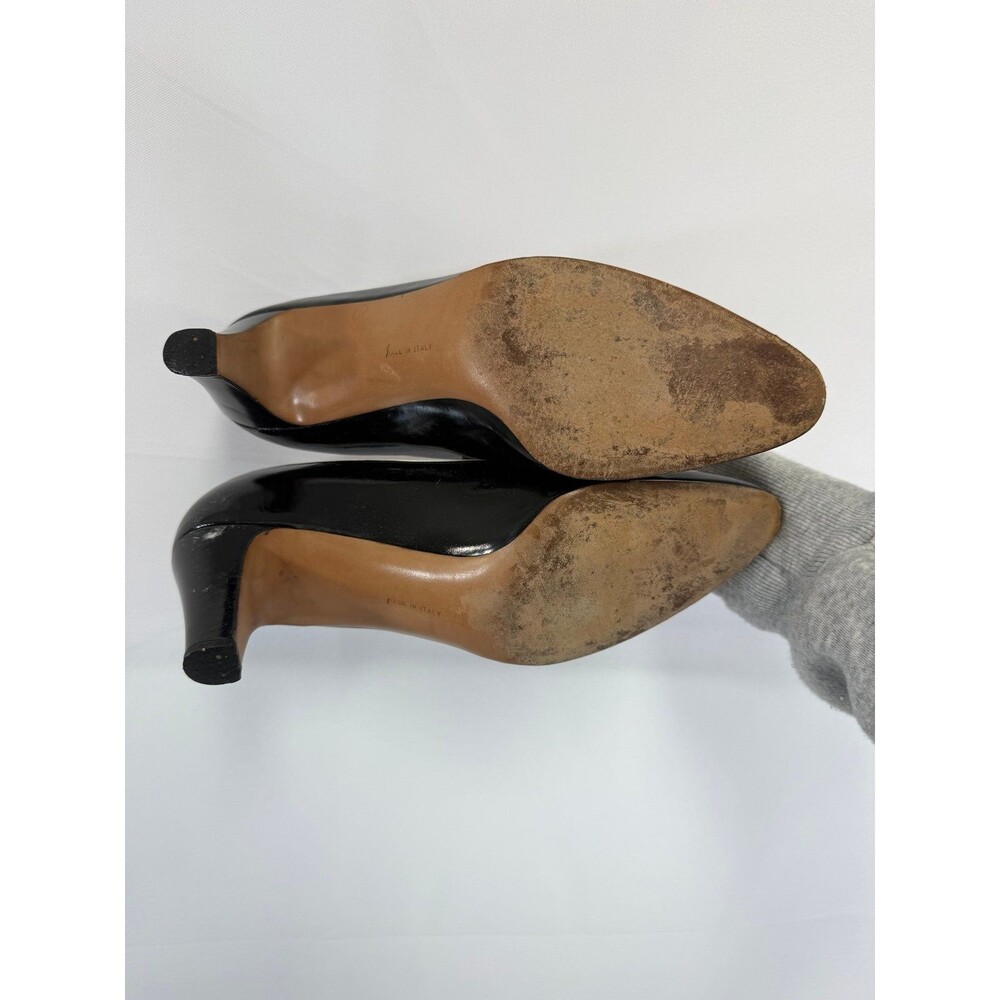 VINTAGE Salvatore Ferragamo black and white women's pumps Size 6.5 No box - Picture 4 of 5